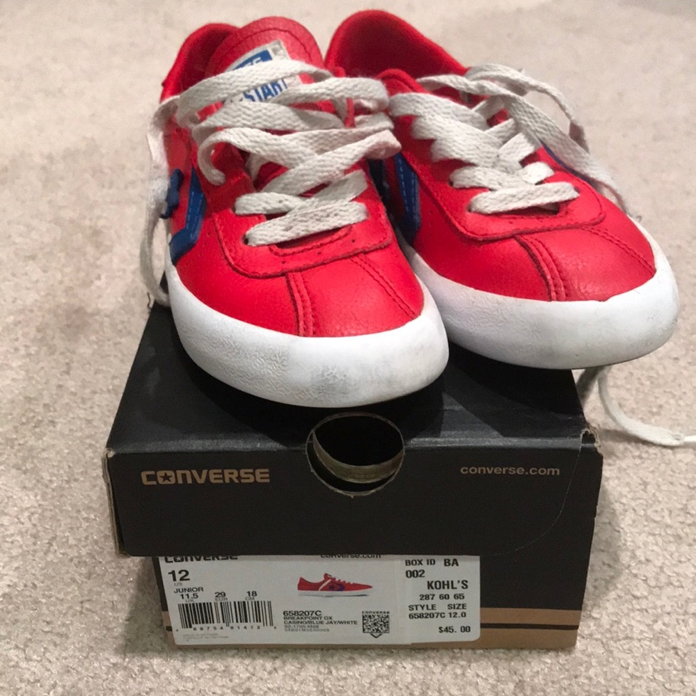 Boys Leather Converse Tennis Shoes